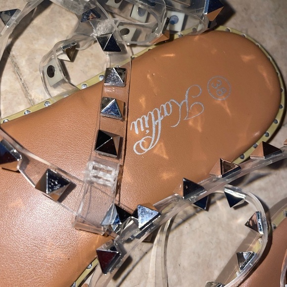 katliu Women's Flat Sandals Strappy Studded 8 - Picture 7 of 11